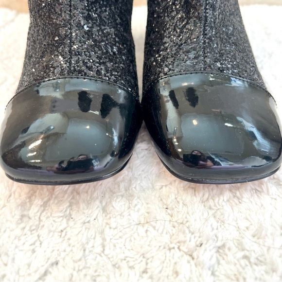 Circus by Sam Edelman Osten Black glitter Sparkle Ankle Booties womens size 6M - Picture 7 of 9